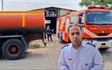 مصدومیت یک کارگر حلاج در حادثه آتش‌سوزی