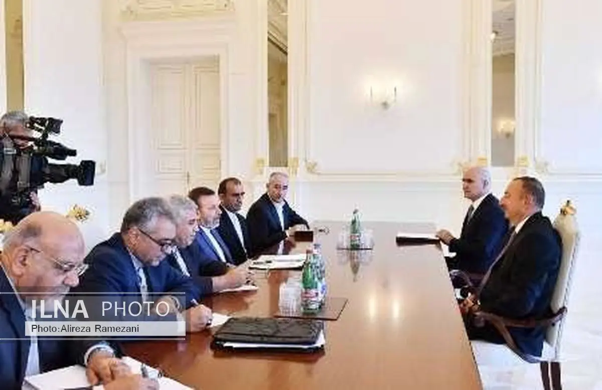 دیدار واعظی با الهام علیاف در آستانه سفر روحانی به باکو