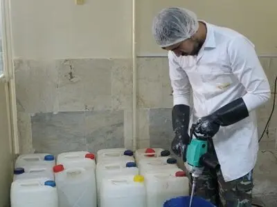 تولید روزانه۶ هزار لیتر ژل و اسپری ضدعفونی درمنطقه پدافند هوایی اصفهان