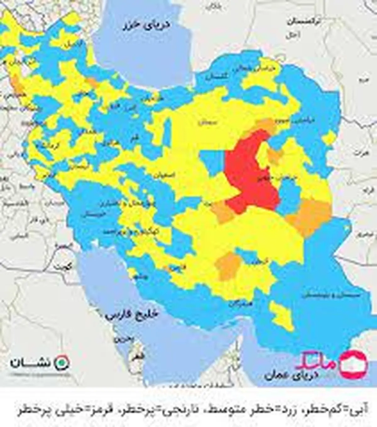 رنگ آبی به نقشه کرونایی استان همدان بازگشت