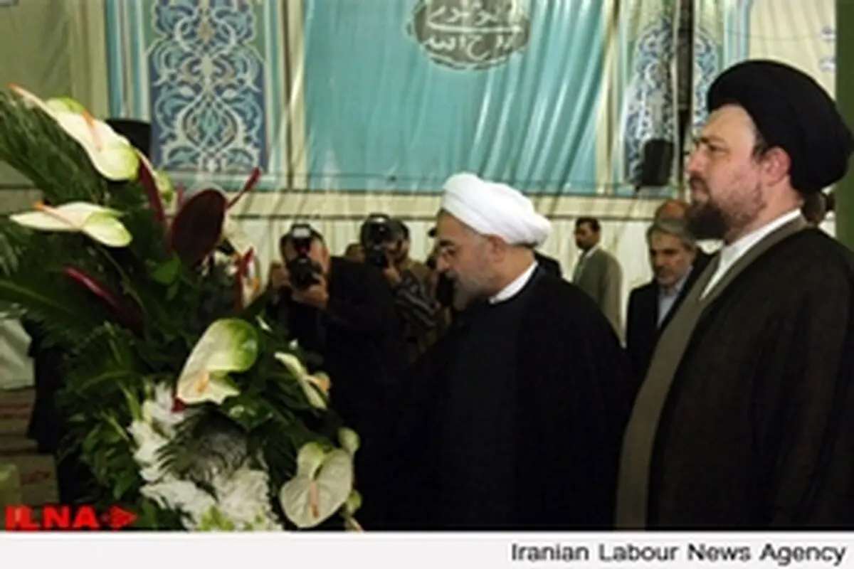 تجدید میثاق رییس جمهور و اعضای هیات دولت با آرمان‌های امام خمینی(ره)