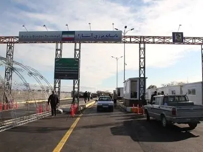 بهره برداری از روگذر موقت پایانه مرزی آستارا