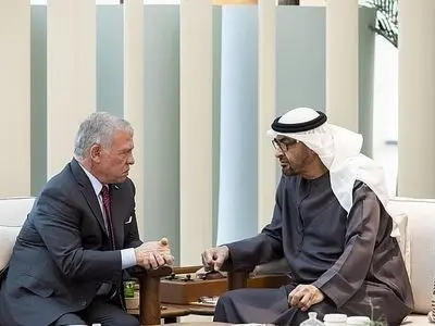 دیدار و گفت‌وگوی رئیس امارات و پادشاه اردن