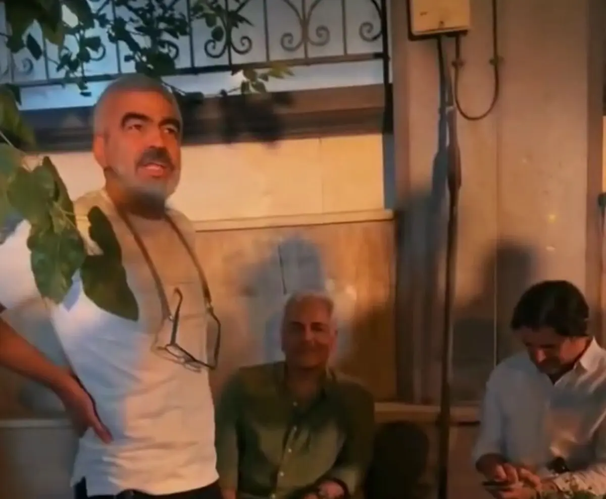 تقدیر سروش صحت از مهران مدیری در پشت صحنه یک فیلم+ فیلم