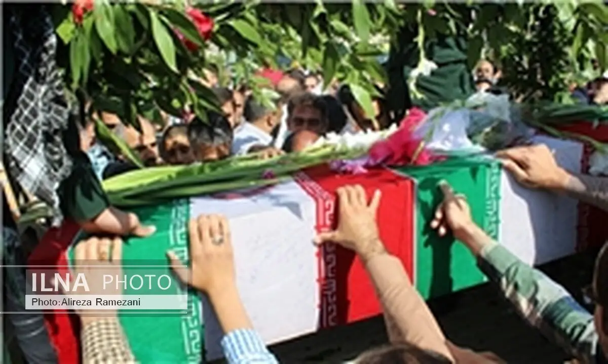 پیکر پاک 2 شهید گمنام در لنگرود تشییع شد