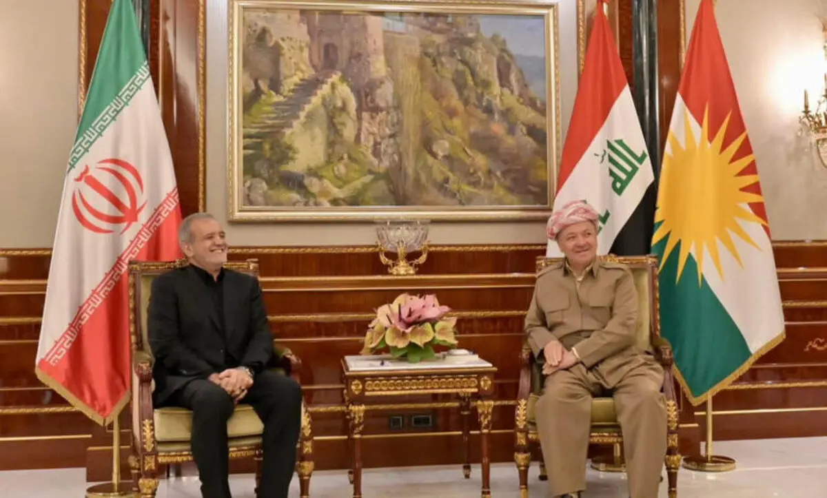 دعوت رسمی پزشکیان از مسعود بارزانی برای سفر به تهران