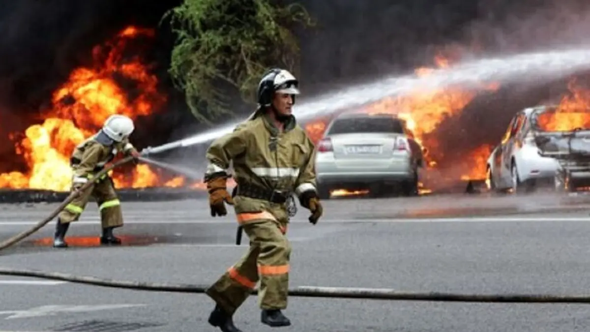 وقوع آتش‌سوزی گسترده در ساختمان مسکونی در پایتخت قزاقستان