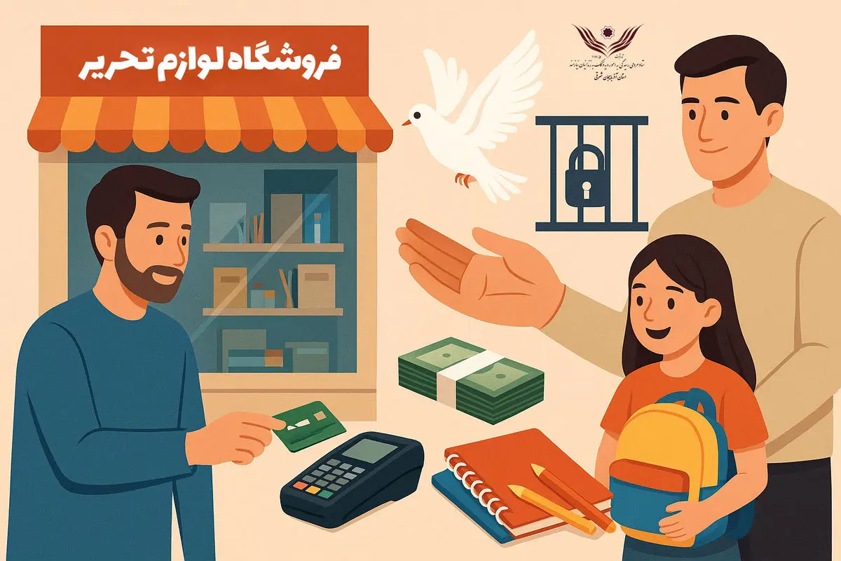 آزادی ۱۰ زندانی غیرعمد به همت فروشگاه لوازمالتحریر تبریزی در آستانه سال تحصیلی جدید