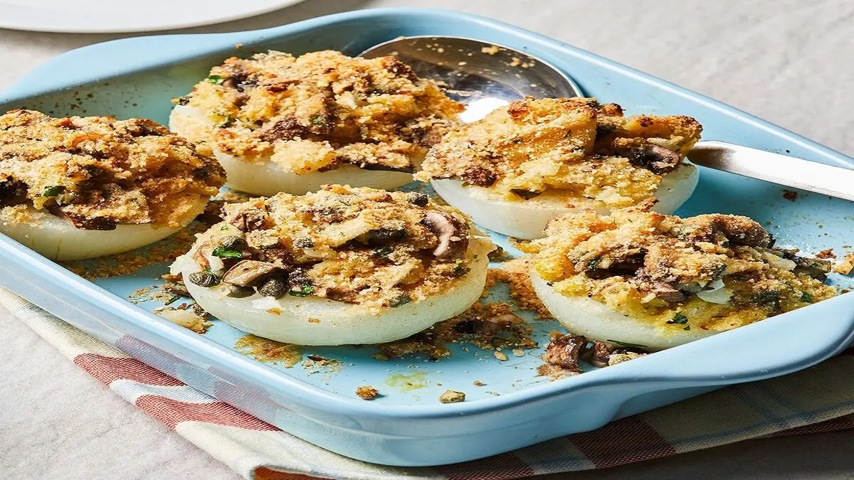 طرز تهیه دلمه پیاز شکم پر