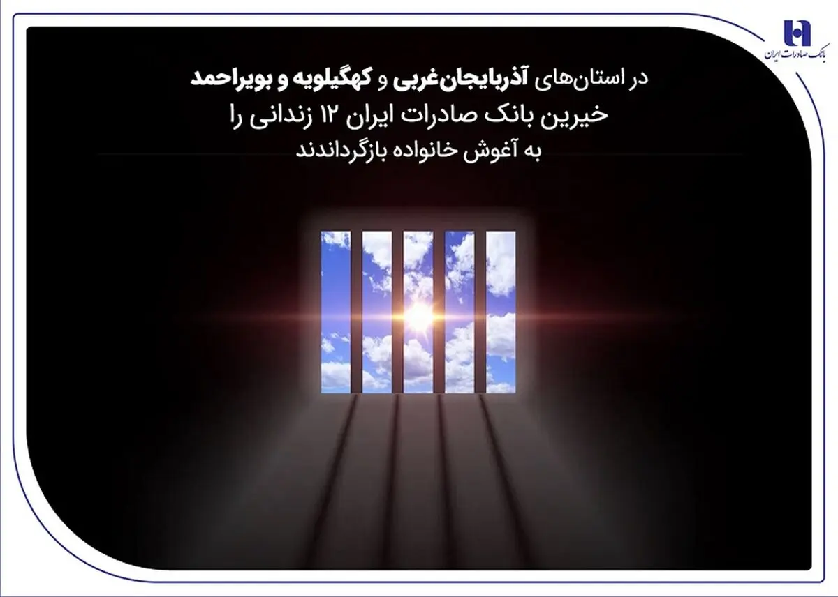 خیرین بانک صادرات ایران 12 زندانی را به آغوش خانواده بازگرداندند