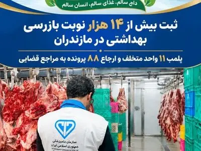 پلمب ۱۱ واحد متخلف و ارجاع ۸۸ پرونده به مراجع قضایی/ ثبت بیش از ۱۴ هزار نوبت بازرسی بهداشتی در مازندران