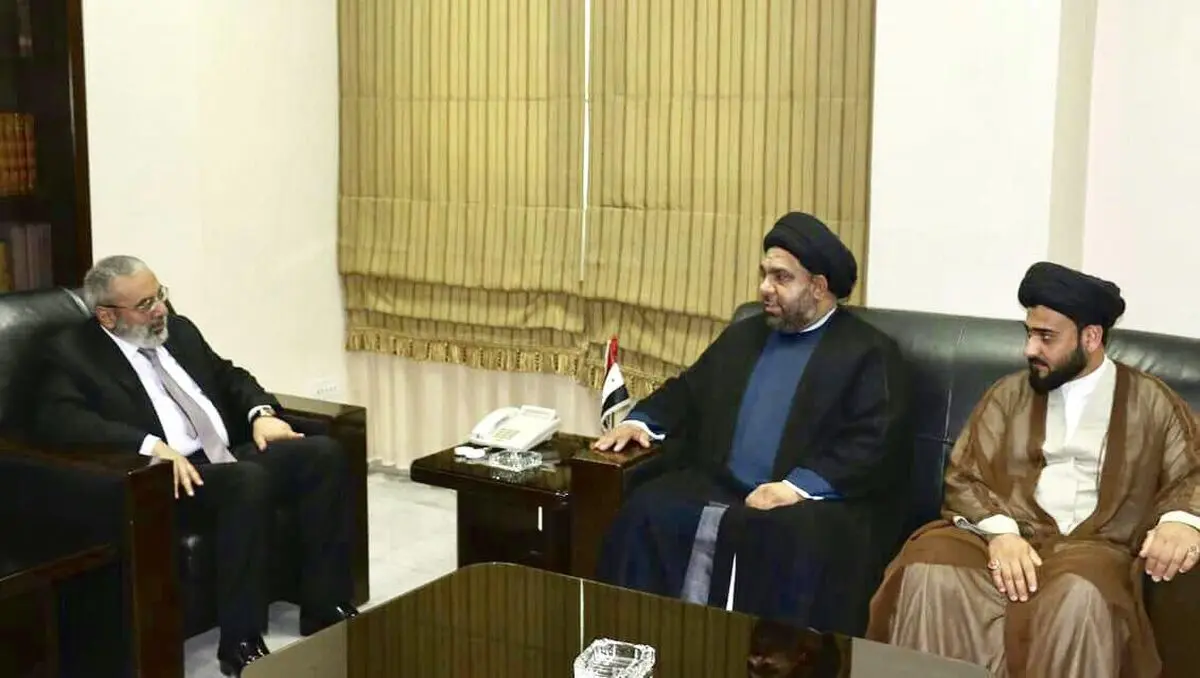 دیدار معاون دبیرکل مقاومت اسلامى نُجَباء با عمران الزعبی