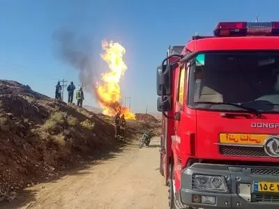 حادثه آتش‌سوزی گاز در مسیر کرمانشاه به سراب نیلوفر هیچگونه تلفات جانی نداشته است