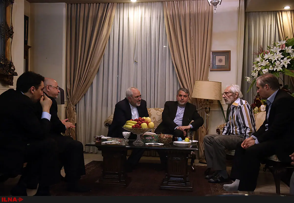 ظریف از جمشید مشایخی عیادت کرد+عکس