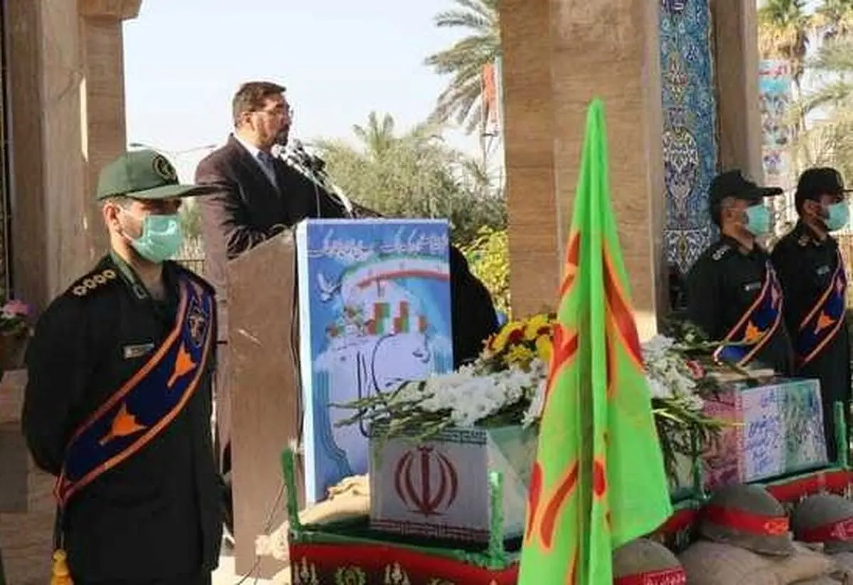 تشییع و خاکسپاری پیکر مطهر شهید گمنام در اهواز