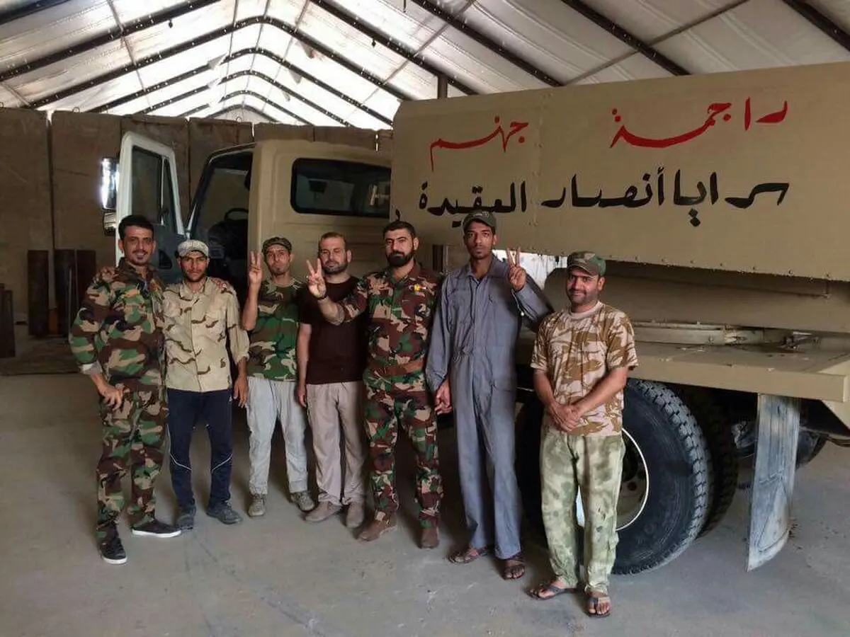 «الحشد الشعبی» عراق سکوی پرتاب موشک ساخت+تصاویر