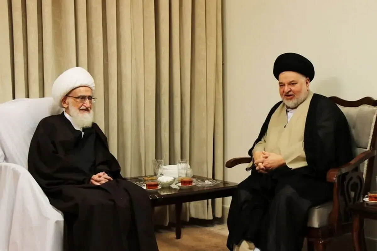 دیدار نماینده آیت الله سیستانی با آیت الله نوری همدانی 