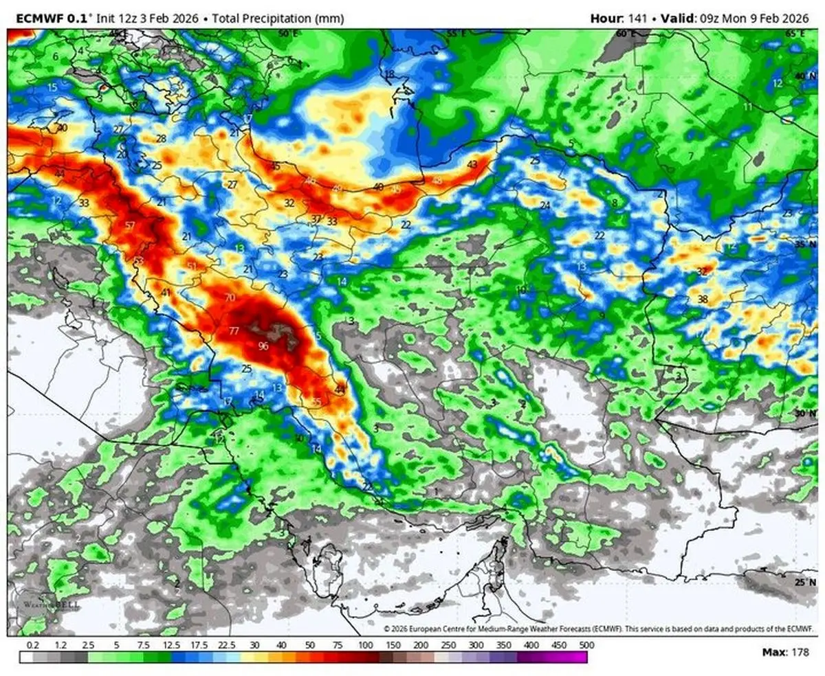 هشدار تشدید فعالیت سامانه بارشی در ۲۰ استان کشور تا پایان هفته
