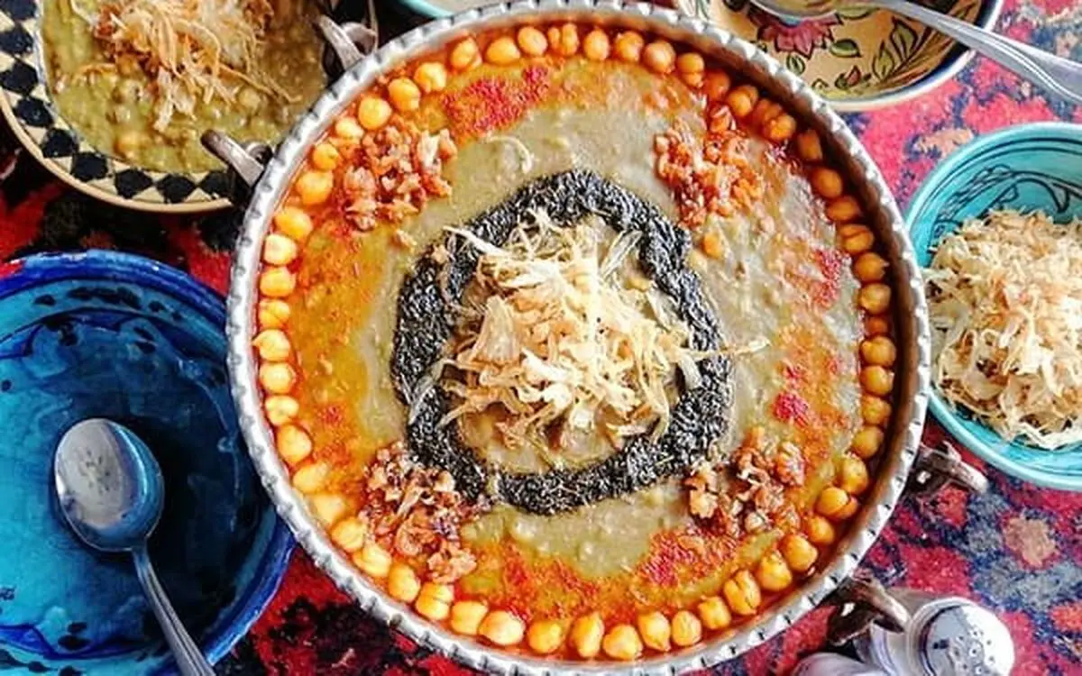 آموزش تهیه آش عباسعلی کرمانشاهی 