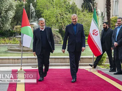 استقبال امیرعبداللهیان از دبیرکل جنبش جهاد اسلامی فلسطین