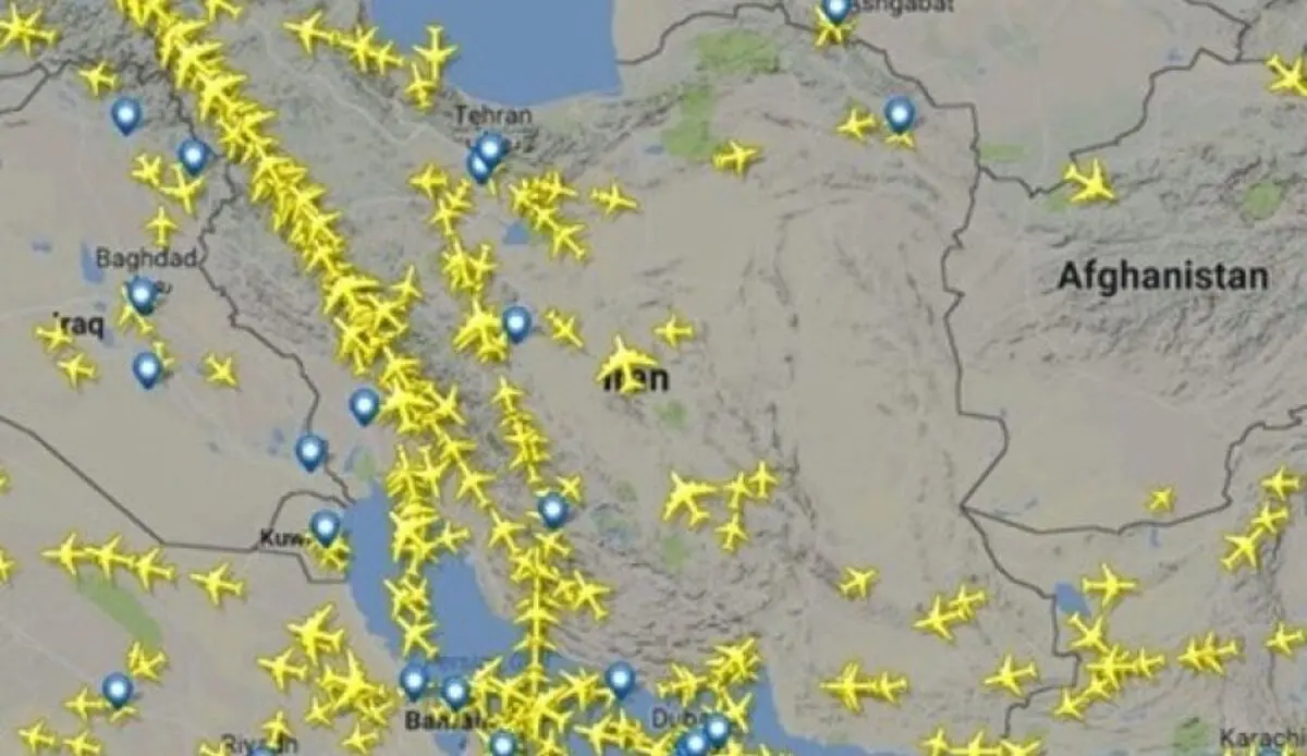 900 رحلة طیران خارجیة تستخدم أجواء ایران یومیا