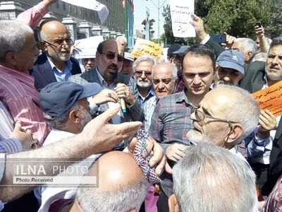 گردهمایی بازنشستگان تامین اجتماعی مقابل مجلس
