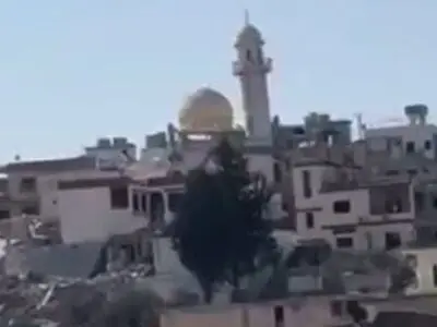 لحظه انفجار مسجد در جنوب لبنان + فیلم