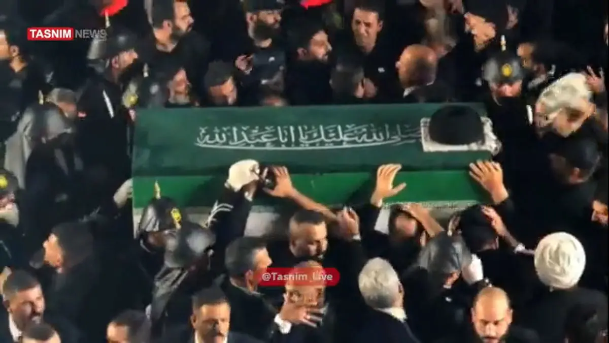 حضور مسئولین ایرانی در عراق برای تشییع پیکر رهبر فقید ایران + فیلم