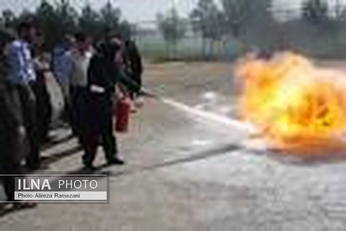 برگزاری دوره آموزشی اطفاء حریق در شادگان