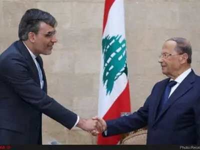 جابری انصاری با رئیس‌جمهور لبنان دیدار کرد