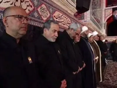 حضور عراقچی و قالیباف در مراسم خطبه خوانی شهادت امام رضا(ع)