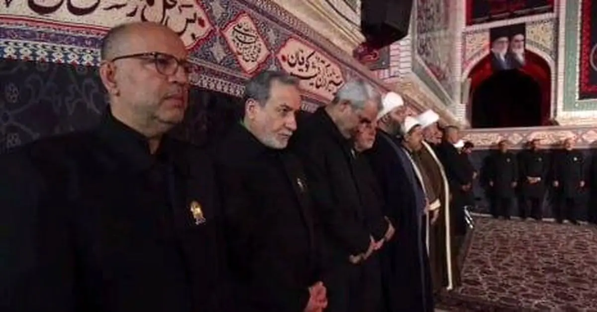 حضور عراقچی و قالیباف در مراسم خطبه خوانی شهادت امام رضا(ع)