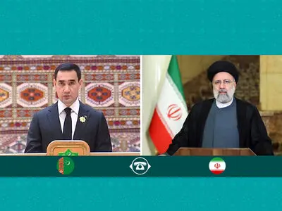 محادثات هاتفیة بین رئیسي ونظیره الترکمنستاني حول القضیة الفلسطینیة