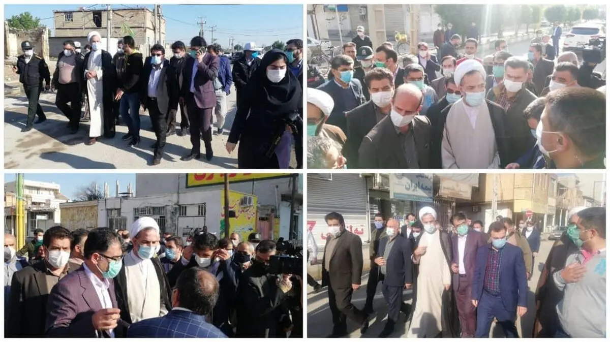 بازدید درویشیان از مناطق آبگرفته بندر امام خمینی/ یک شهروند: برخی با گذاشتن سنگ‌، مانع دیده شدن مناطق کپری آسیب‌دیده می شوند