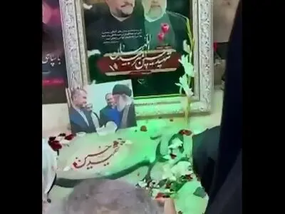 حال و هوای مزار شهید امیر عبداللهیان یک هفته مانده به مراسم سالگرد شهدای خدمت + فیلم