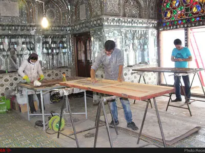 ارسی‌های شمس‌العماره مرمت می‌شود