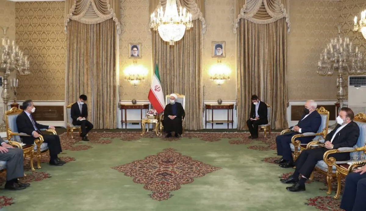 روحانی: العلاقات مع الصین بانها استراتیجیة ومهمة بالنسبة لایران