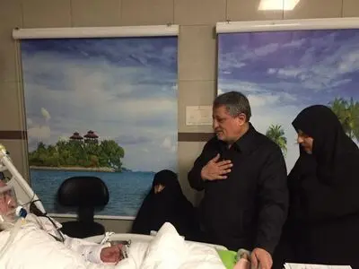 عیادت همسر و فرزندان آیت‌‌الله هاشمی رفسنجانی از حجت‌الاسلام طباطبایی