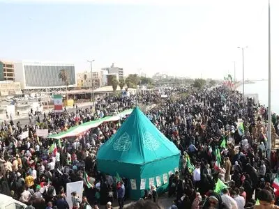 حضور پرشور هرمزگانی‌ها در راهپیمایی ۲۲ بهمن
