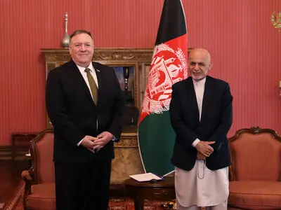 دیدار مایک پمپئو و اشرف غنی در کابل