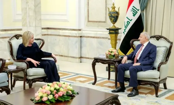 دیدار رئیس‌جمهور عراق و فرستاده ویژه دبیرکل سازمان ملل
