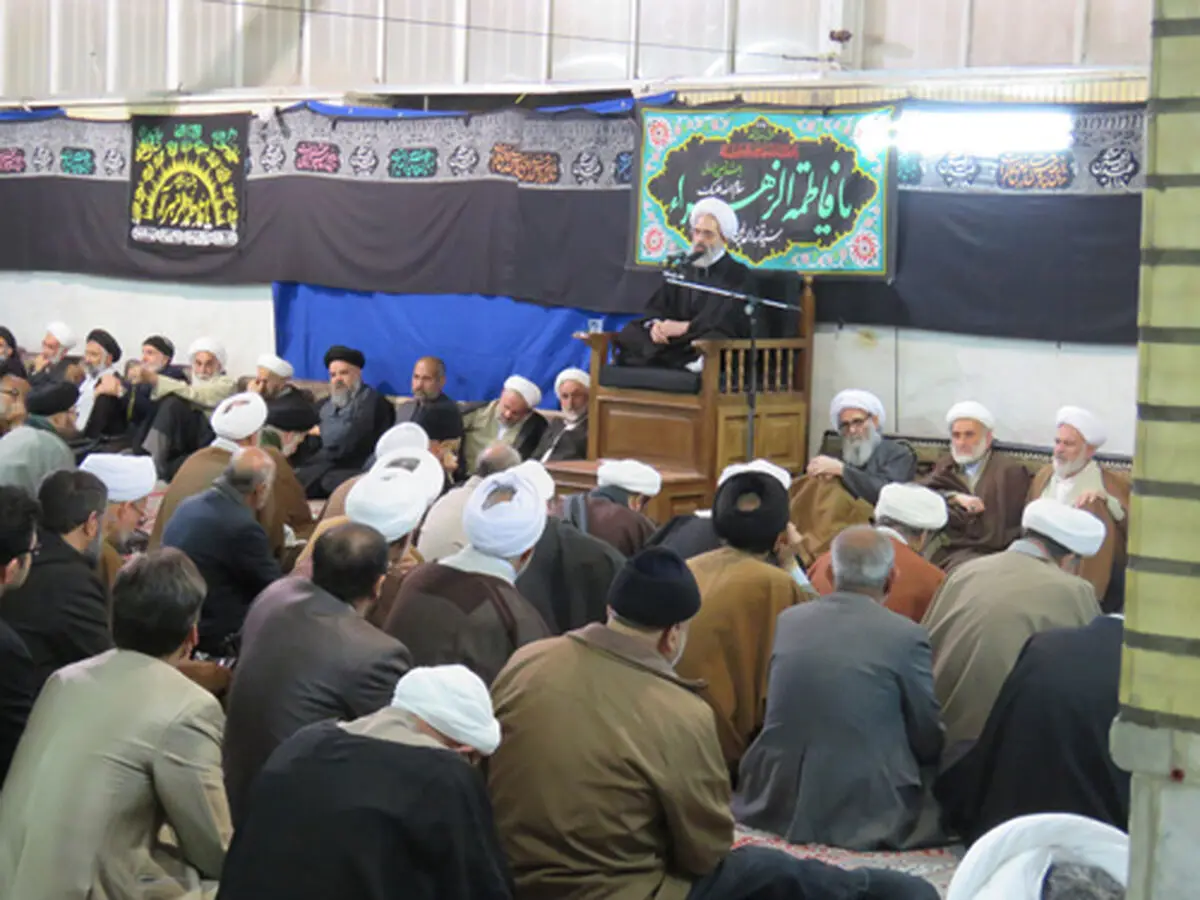 مراسم عزاداری حضرت فاطمه در دفتر آیت الله صانعی برگزار شد