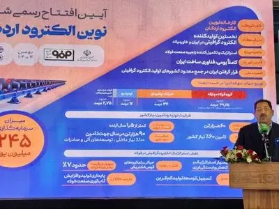 با افتتاح کارخانه نوین الکترود اردکان؛ گره راهبردی صنعت فولاد کشور باز شد