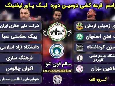 مراسم قرعه کشی دومین دوره لیگ پاورلیفتینگ برگزار شد/ رقابت ١١ تیم در دو گروه