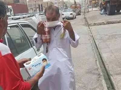 توزیع ۷ هزار ماسک در زهک همزمان با تشدید طوفان و ریزگردها
