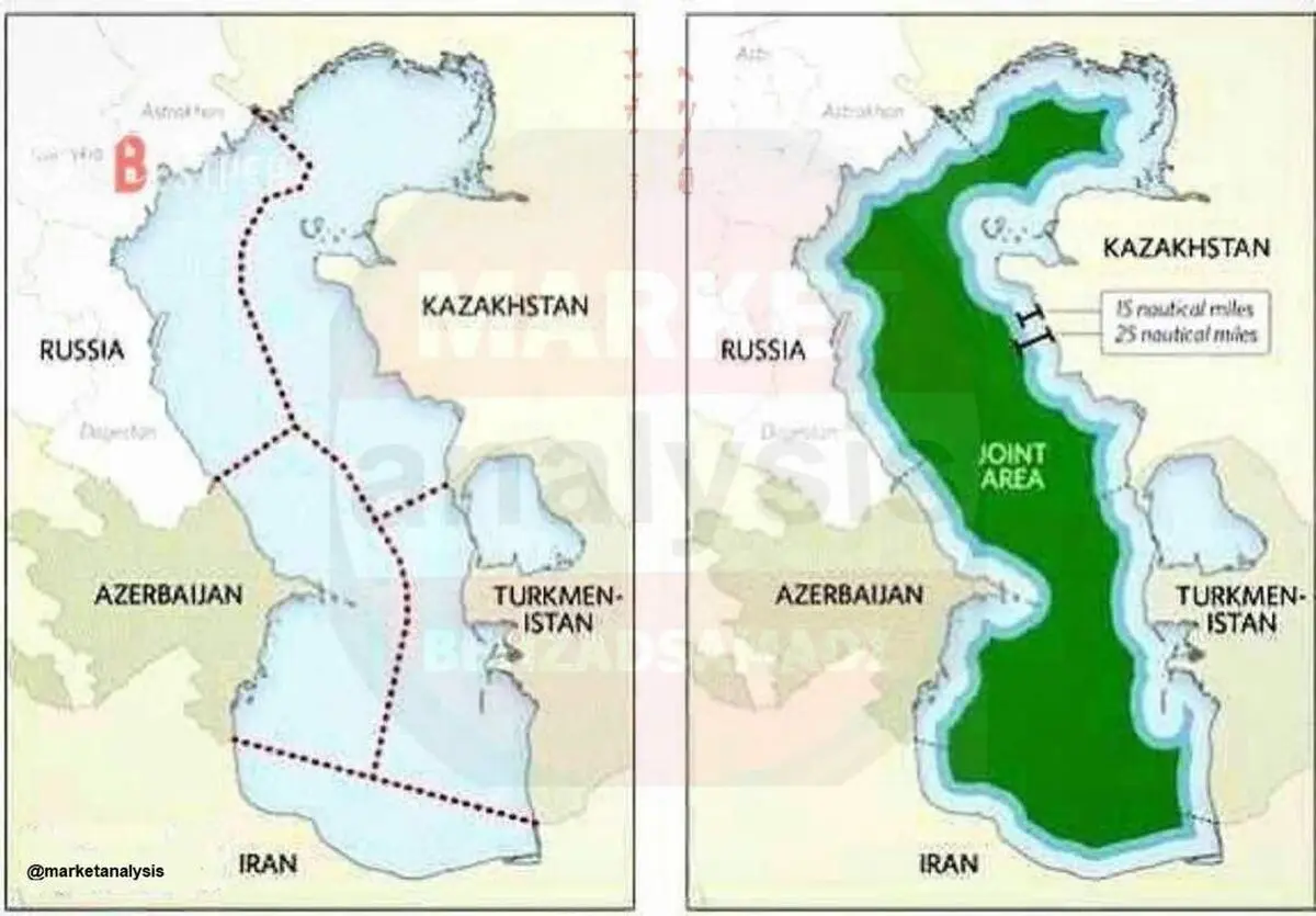 سهم نفت و گاز ایران در خزر هنوز مبهم است/مکانیسم حل اختلاف پیش‌بینی نشده است