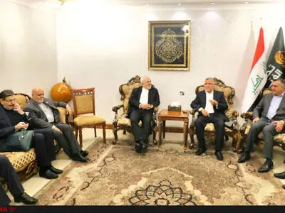 دیدار ظریف با رئیس و برخی اعضای فراکسیون ائتلاف سازندگی عراق