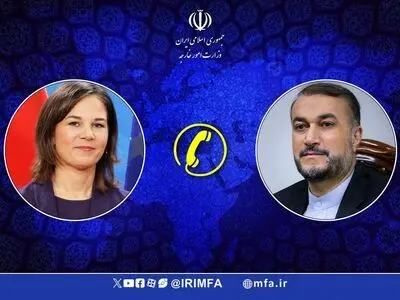 وزیرا خارجیة ایران وألمانیا یبحثان التطورات في فلسطین والعلاقات الثنائیة