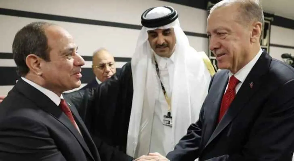 پس از سال‌ها تنش، دیدار اردوغان و سیسی در افتتاحیه جام جهانی قطر