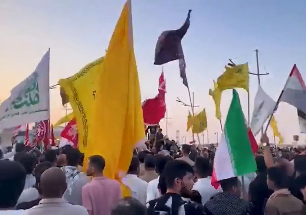 تصاویری از اعتراض عراقی ها به لغو پروازهای ایران در عراق + فیلم